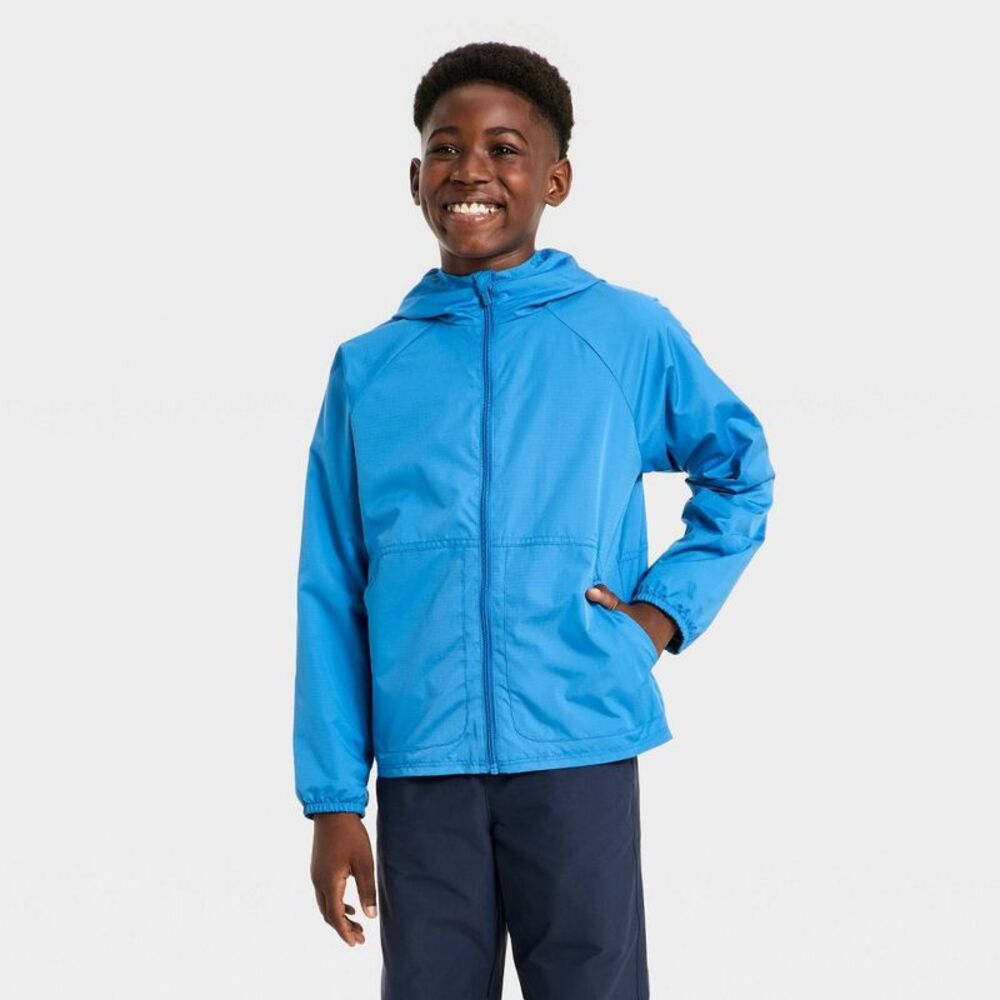 Boys' Windbreaker Rain Coat - All In Motion Blue XL